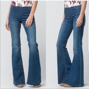 Free People Pull-On Flare Jeans